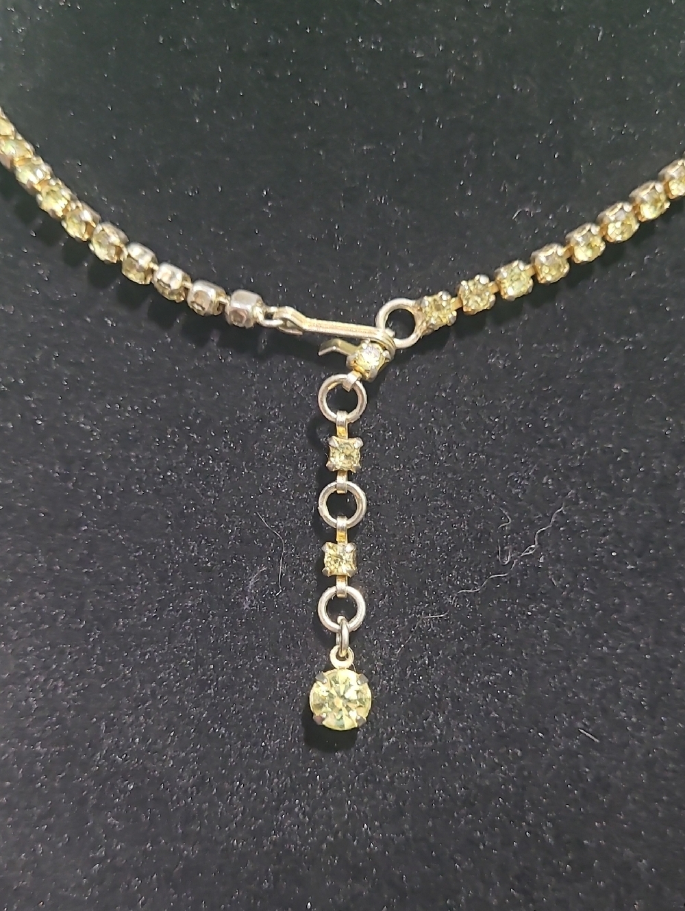 Elegant Sherman Gold-Tone Floral Crystal Rhinestone Pendant Necklace - Picture 7 of 14
